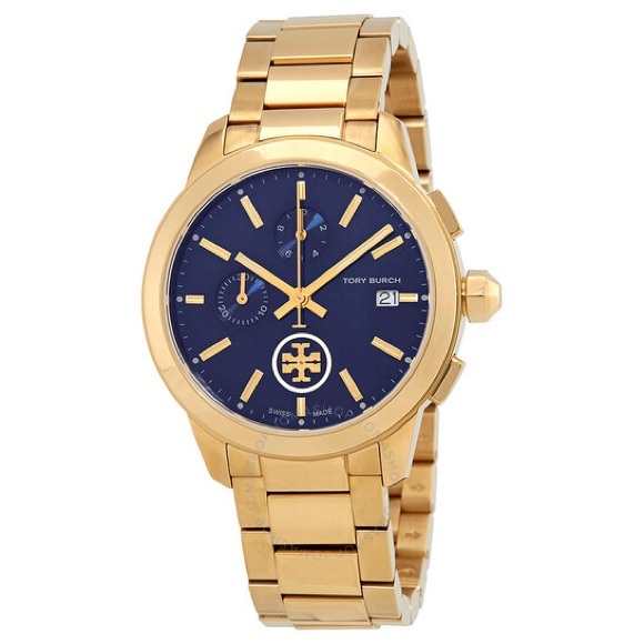 Tory Burch TBW1251 Collins Chronograph Blue Dial Ladies Watch, Blue main image 6